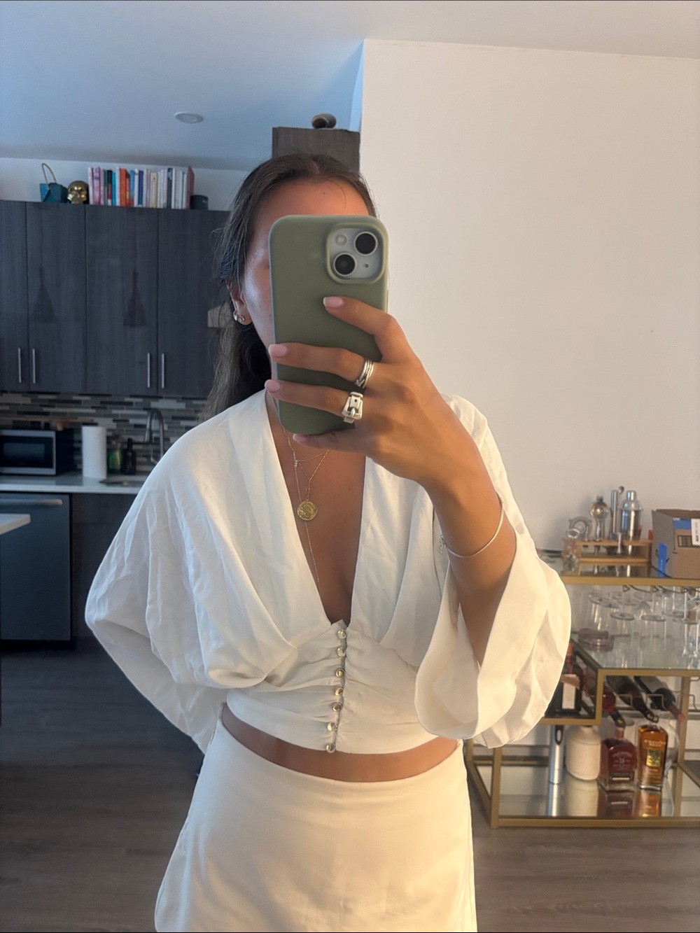 Zara Long Sleeve Flowy Top